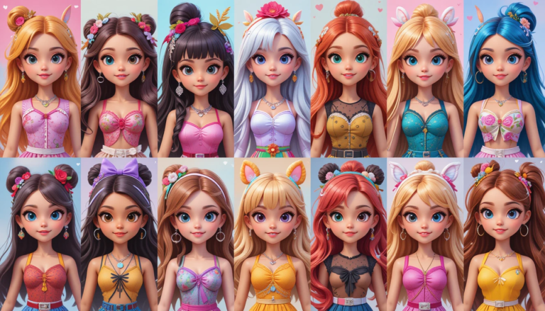 animated doll dp girls